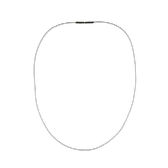 Colier din titan, Boccia , 0801-0245, alb/argintiu, 45 cm