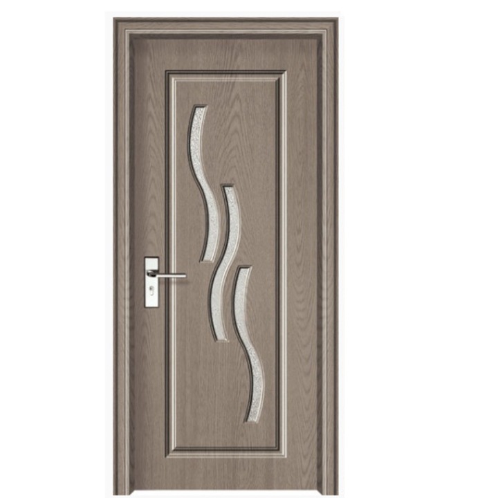 Интериорна дървена врата със стъкло Super Door F02-88-P ляво / дясно, включени панти и дръжка, Сребро 203 x 88 cm