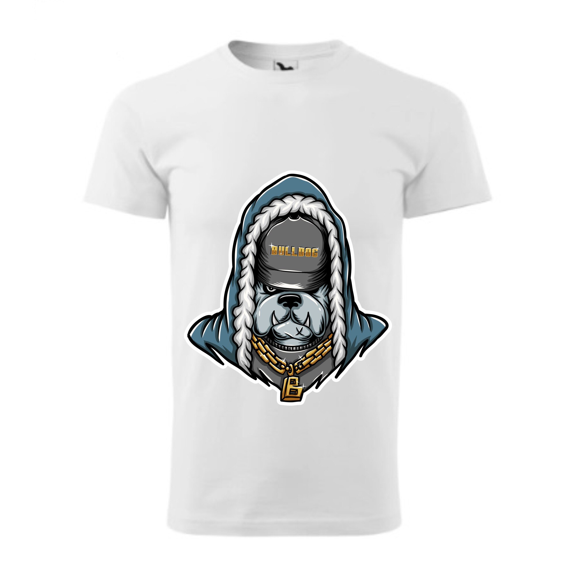 Tricou basic barbati personalizat, Adler, bumbac, alb , S INTL Bulldog