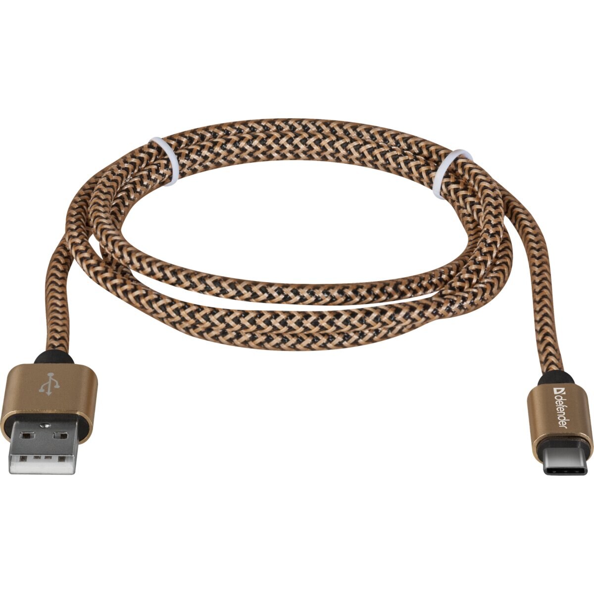 Cablu Date Type C Defender USB09-03T PRO USB2.0 2.1A 1m Auriu
