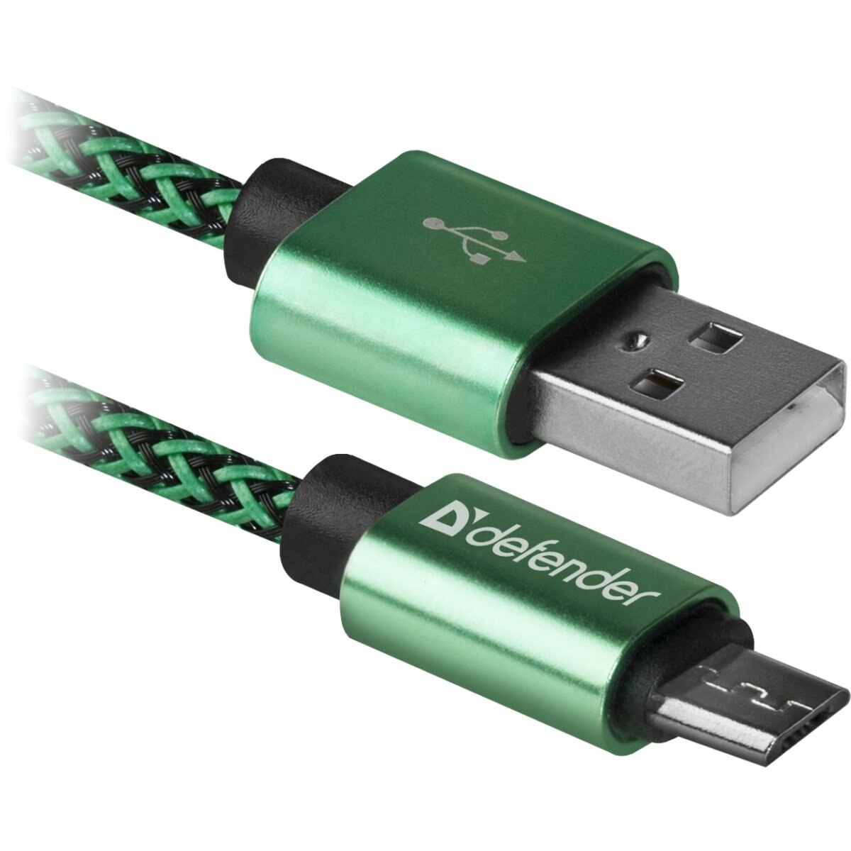 Cablu Date Micro Usb Defender USB08-03T PRO USB2.0 2.1A 1m Verde
