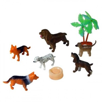 Set 6 figurine animale de companie catei de rasa Set 6 figurine animale de companie catei de rasa