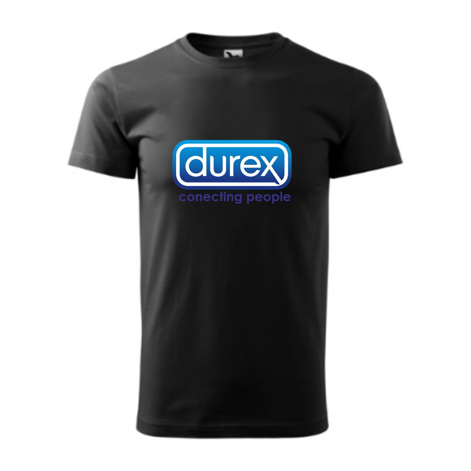 Tricou basic barbati personalizat, Adler, bumbac, negru , L Durex- conecting people