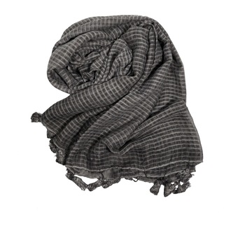 Esarfa dama, gri mediu, cu ciucuri, dimensiune 172x79 cm Esarfa dama, gri mediu, cu ciucuri, dimensiune 172x79 cm