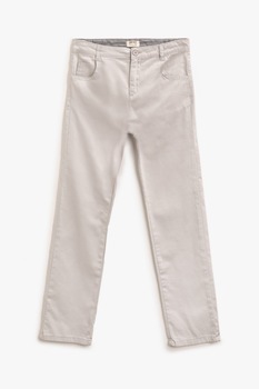 KOTON, Pantaloni drepti, baieti, cu 5 buzunare, Gri deschis KOTON, Pantaloni drepti, baieti, cu 5 buzunare, Gri deschis