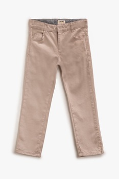 KOTON, Pantaloni drepti, baieti, cu 5 buzunare, Bej KOTON, Pantaloni drepti, baieti, cu 5 buzunare, Bej