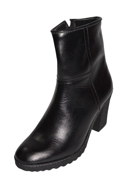 Cizme dama, scurte, piele naturala, Modin, Negru