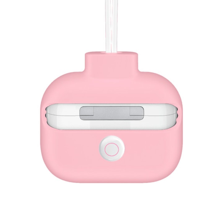 Силиконов калъф SwitchEasy ColorBuddy AirPods Pro Case, с лента за врата, за Apple Airpods Pro, розов