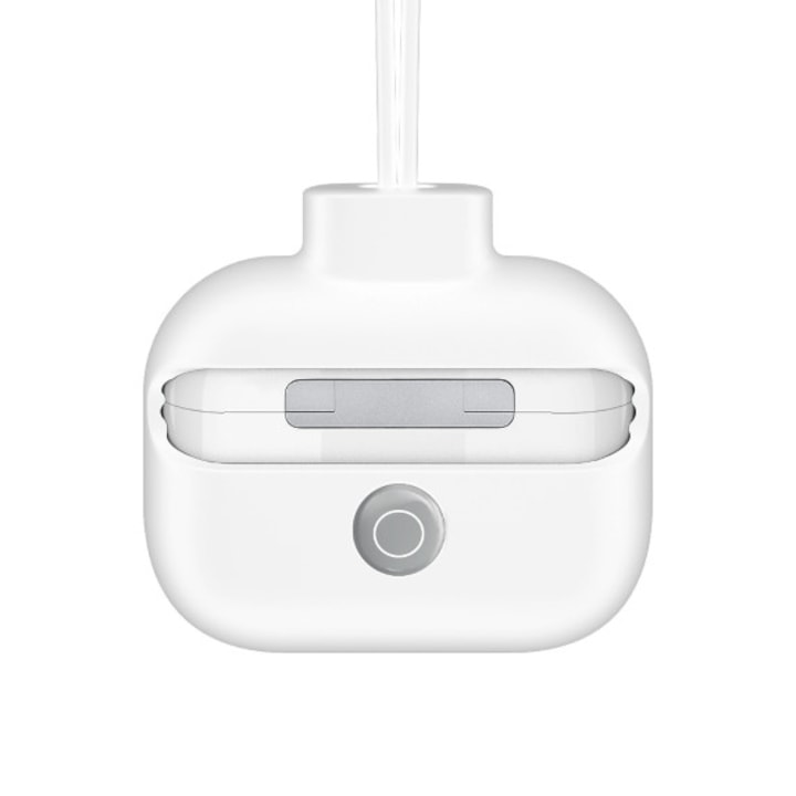 Силиконов калъф SwitchEasy ColorBuddy AirPods Pro Case, с лента за врата за Apple Airpods Pro, бял