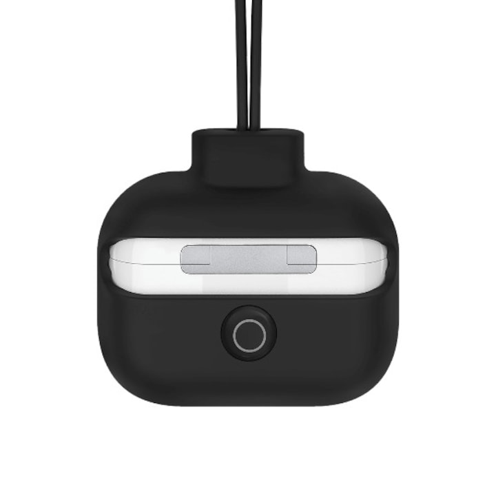 Силиконов калъф SwitchEasy ColorBuddy AirPods Pro Case, с лента за врата, за Apple Airpods Pro, черен