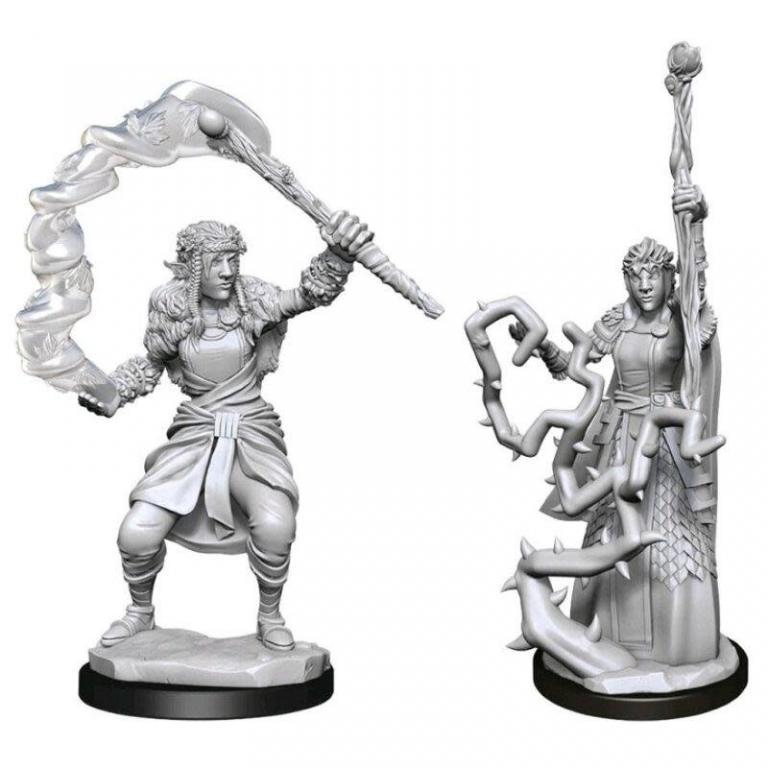 Set 2 miniaturi nepictate Dungeons & Dragons - Nolzurs Marvelous Miniatures - Firbolg Druid Female, limba engleza