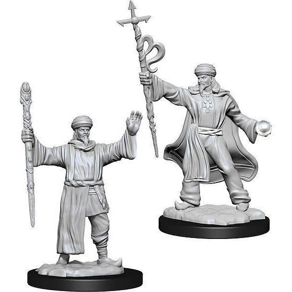 Set 2 miniaturi Dungeons & Dragons - Nolzurs Marvelous Miniatures - Human Wizard Male V2, limba engleza