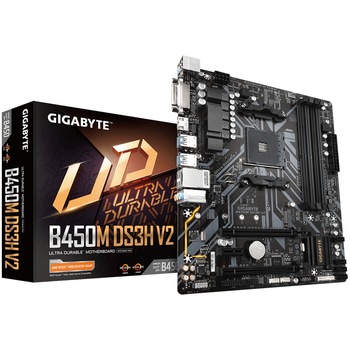 Placa de baza Gigabyte B450M DS3H V2, Socket AM4 Placa de baza Gigabyte B450M DS3H V2, Socket AM4