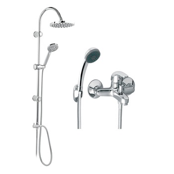 Coloana de Dus Ferro Rondo dus fix si para dus mobila si baterie cada/dus Ferro Vasto, crom Coloana de Dus Ferro Rondo dus fix si para dus mobila si baterie cada/dus Ferro Vasto, crom