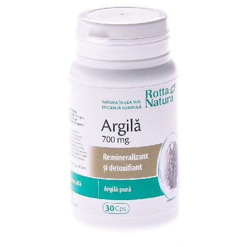 Argila 700mg, 30 capsule, Rotta Natura