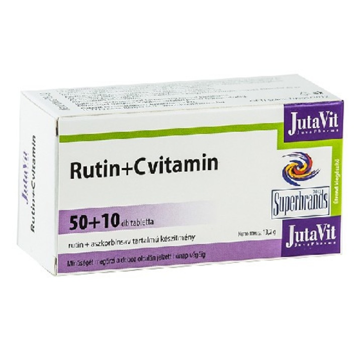 Rutin + Vitamina C, 50+10 tablete, Jutavit