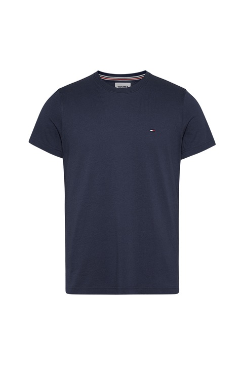 Tommy Jeans, Tricou slim fit de bumbac, Bleumarin
