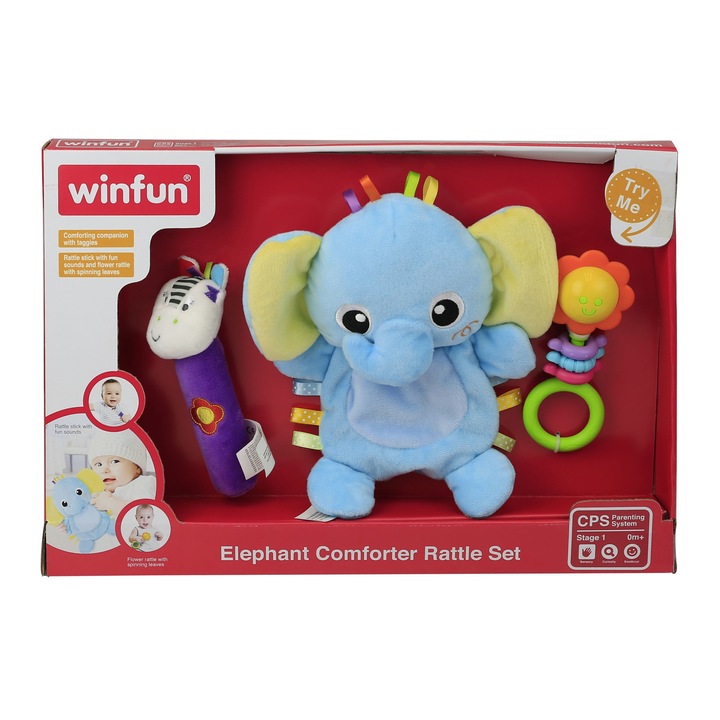 3 csörgő játék csecsemőknek, Winfun, 3026