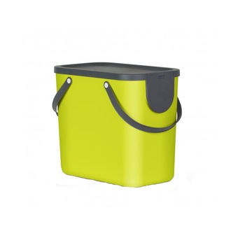 Cos de gunoi pentru colectare selectiva Rotho Albula, 6 L, verde lime Cos de gunoi pentru colectare selectiva Rotho Albula, 6 L, verde lime