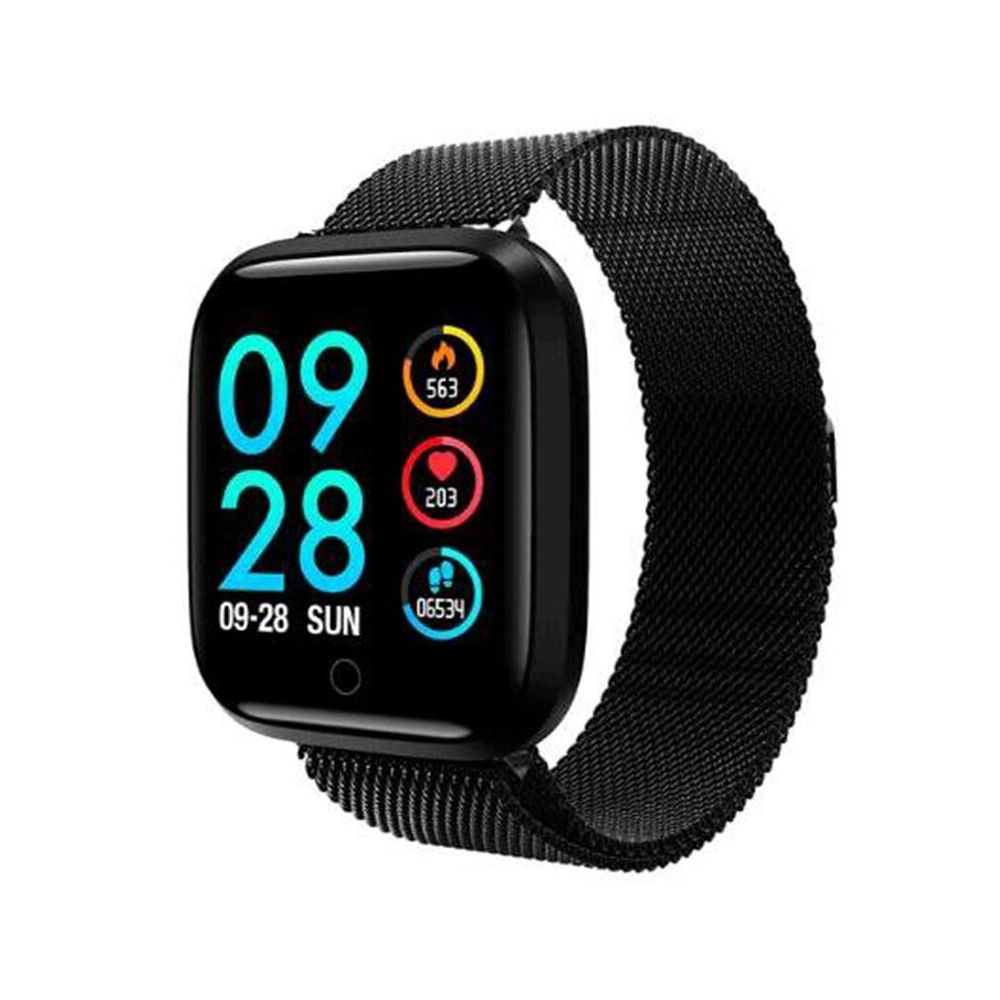Ceas SmartWatch Fitness LikeSmart ISP Curea Metalica Display 1.3 inch , Pedometru, HeartRate, Blood Pressure, Sleep Monitor P68