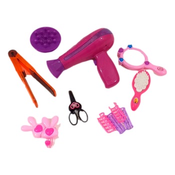 Set pentru fetite cu placa de par, feohn si accesorii pentru coafura Set pentru fetite cu placa de par, feohn si accesorii pentru coafura