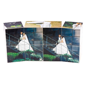 Puzzle Cub Personalizat cu 12 poze din lemn natural, Kendo ™, dimensiune 20x20 cm Puzzle Cub Personalizat cu 12 poze din lemn natural, Kendo ™, dimensiune 20x20 cm