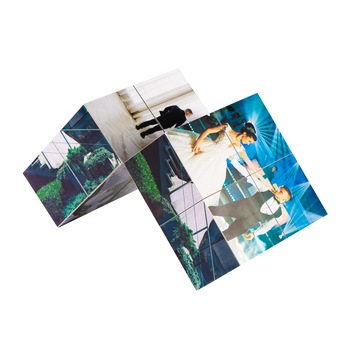 Puzzle Cub Personalizat cu 12 poze din lemn natural, Kendo ™, dimensiune 13x13 cm Puzzle Cub Personalizat cu 12 poze din lemn natural, Kendo ™, dimensiune 13x13 cm