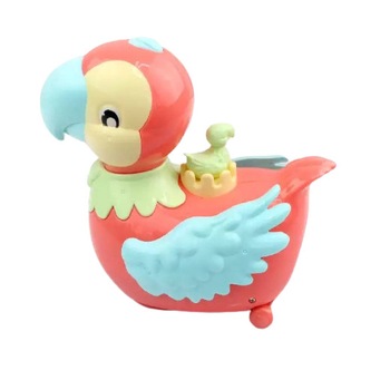 Papagal interactiv cu sunete si lumini care face oua, alb cu portocaliu Papagal interactiv cu sunete si lumini care face oua, alb cu portocaliu