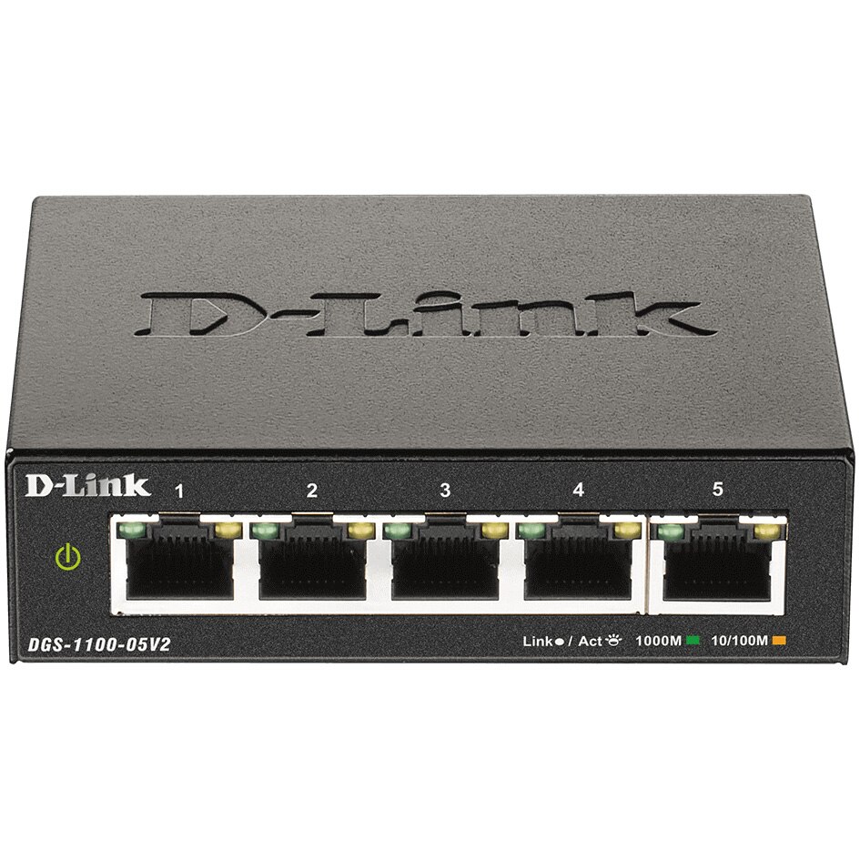 Switch D-Link DGS-1100-05V2, 5 ports Gigabit