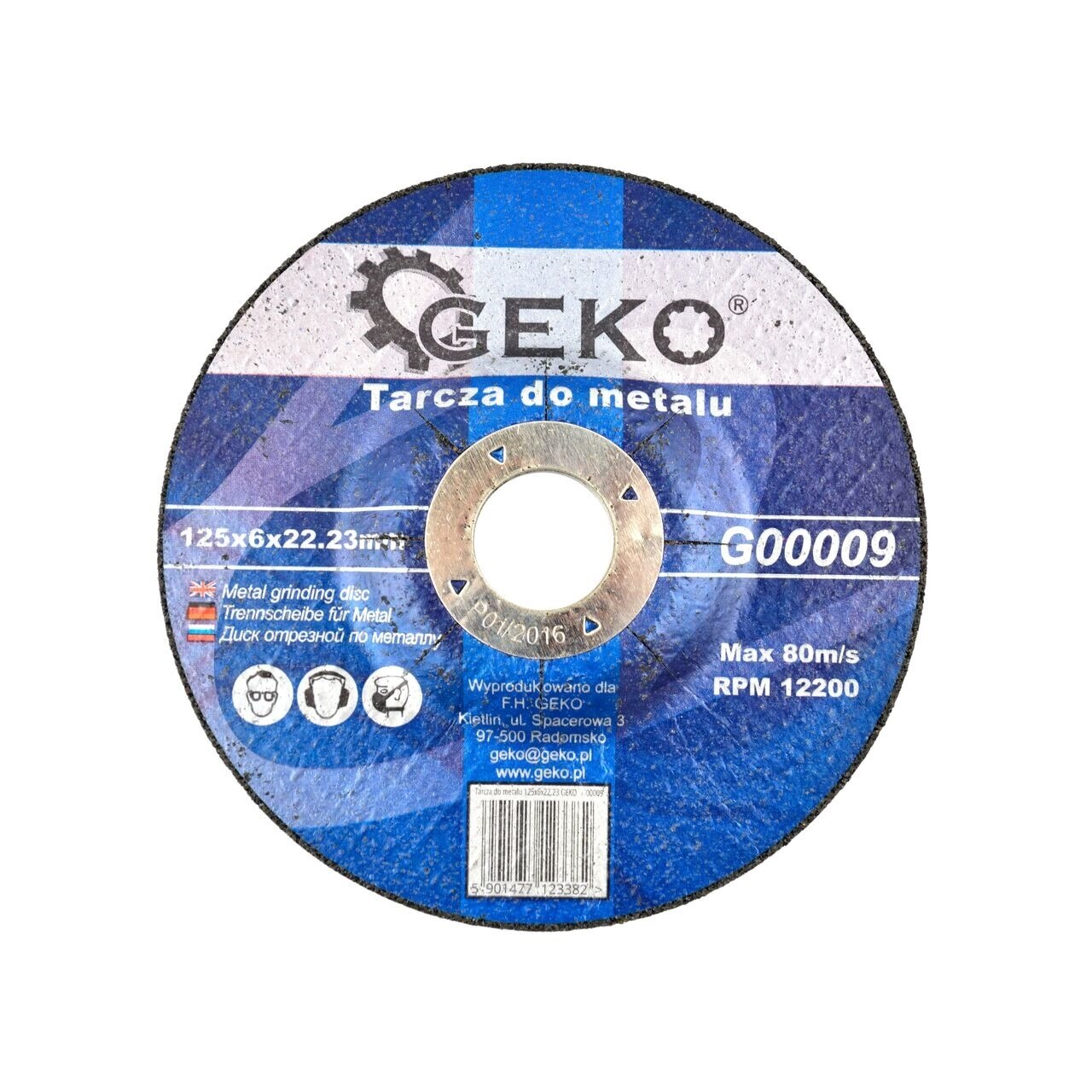Disc slefuire 125x6x22.23mm, GEKO G00009
