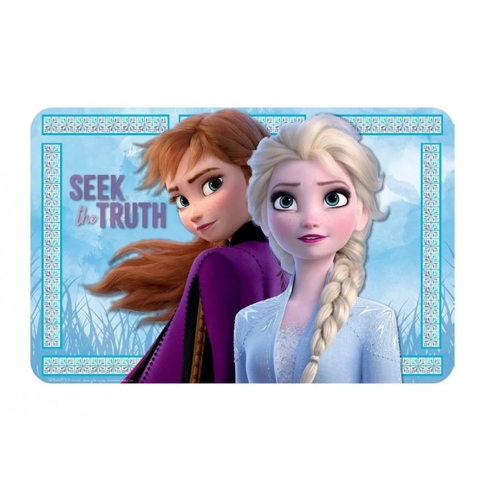 Подложка за хранене Frozen II Seek the Truth, Син, 43x28 cm