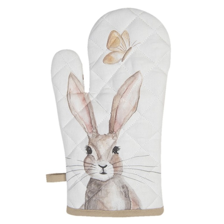 Sütőkesztyű, 18 x 30 cm, 100 % pamut, Rustic Easter Bunny