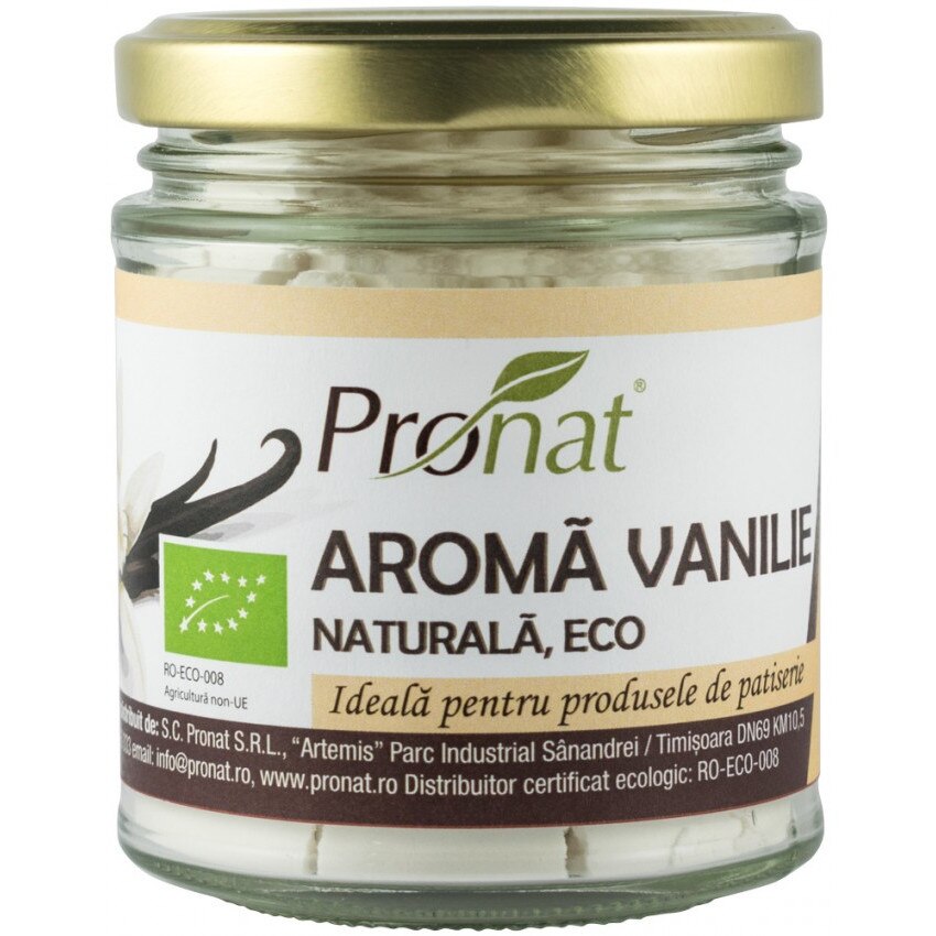 Pasta cu aroma naturala de vanilie, bio, Pronat, 80g