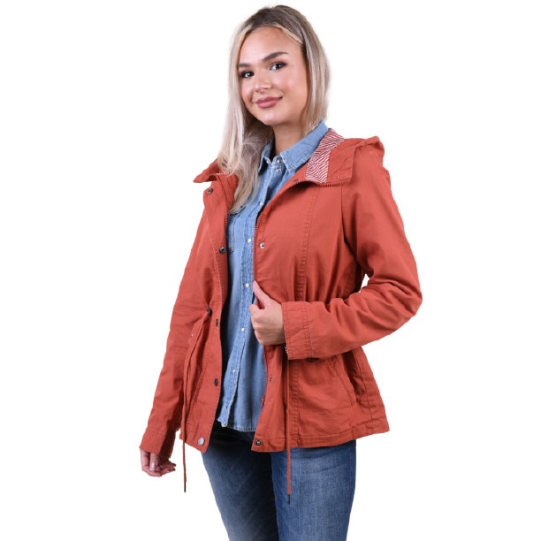 Geaca dama Cludy Bruschetta, Vero Moda, bumbac, rosu caramiziu, M INTL