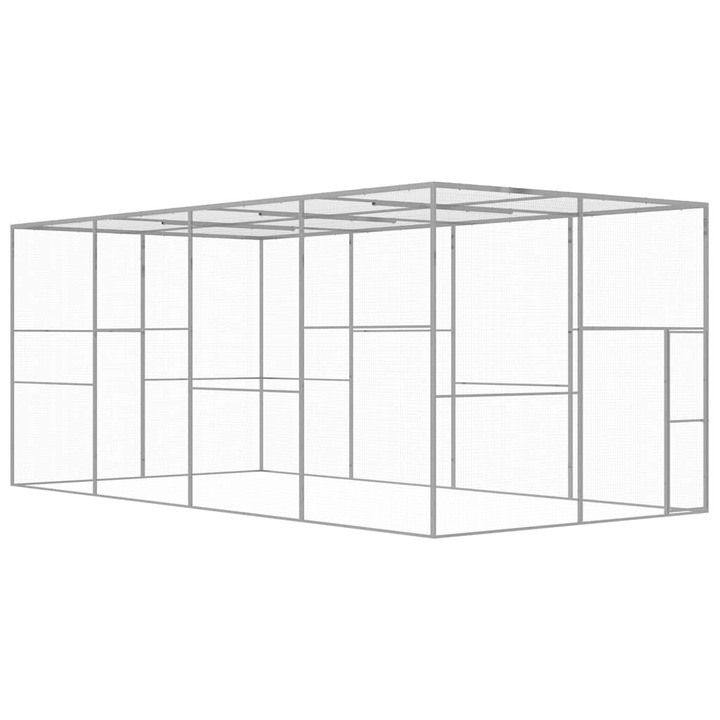 Клетка за котки vidaXL, 6x3x2,5 м, поцинкована стомана 146362