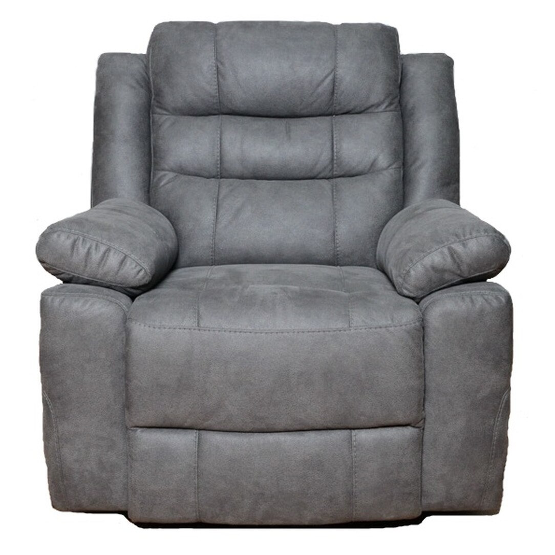 Fotoliu Adaline Grey, Mobila Domnel, Microfibra cu 1 recliner manual