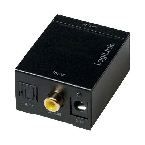 Convertor audio intrare Digital iesire Analogica RCA + jack 3.5mm, alimentator extern 5V , LOGILINK CA0101