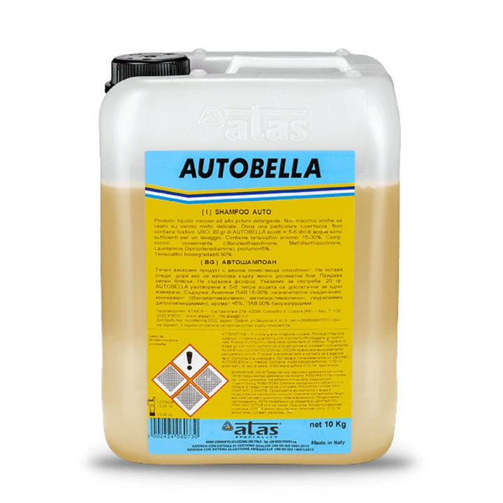 Италиански автошампоан Atas Autobella за ръчно измиване, 10 кг