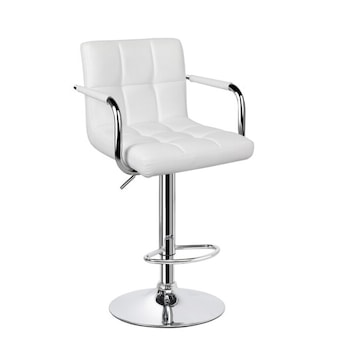 Scaun salon bar, inaltime reglabila intre 64-84 cm, dimensiuni 116x43cm, alb buz Scaun salon bar, inaltime reglabila intre 64-84 cm, dimensiuni 116x43cm, alb buz
