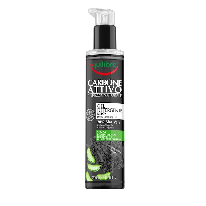 Gel demachiant detoxifiant carbune activ 200ml - EQUILIBRA