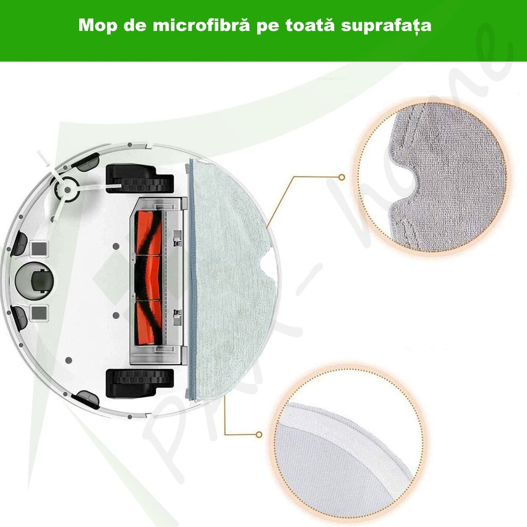 Panni In Microfibra Di Ricambio Per Xiaomi Roborock S50 S6 E25 E35 - Confezione Da 4