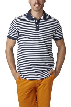 Tricou cu guler pentru barbati, Helly Hansen Fjord Polo, Alb/Albastru Tricou cu guler pentru barbati, Helly Hansen Fjord Polo, Alb/Albastru