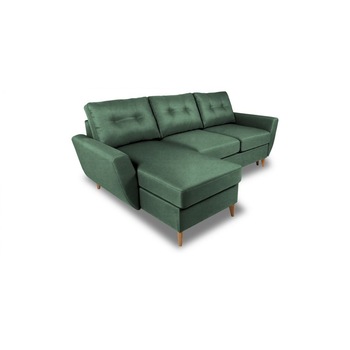 Canapea-coltar, Royal Home, extensibila, 3 locuri, Home, Verde inchis, 240x147x95 cm Canapea-coltar, Royal Home, extensibila, 3 locuri, Home, Verde inchis, 240x147x95 cm