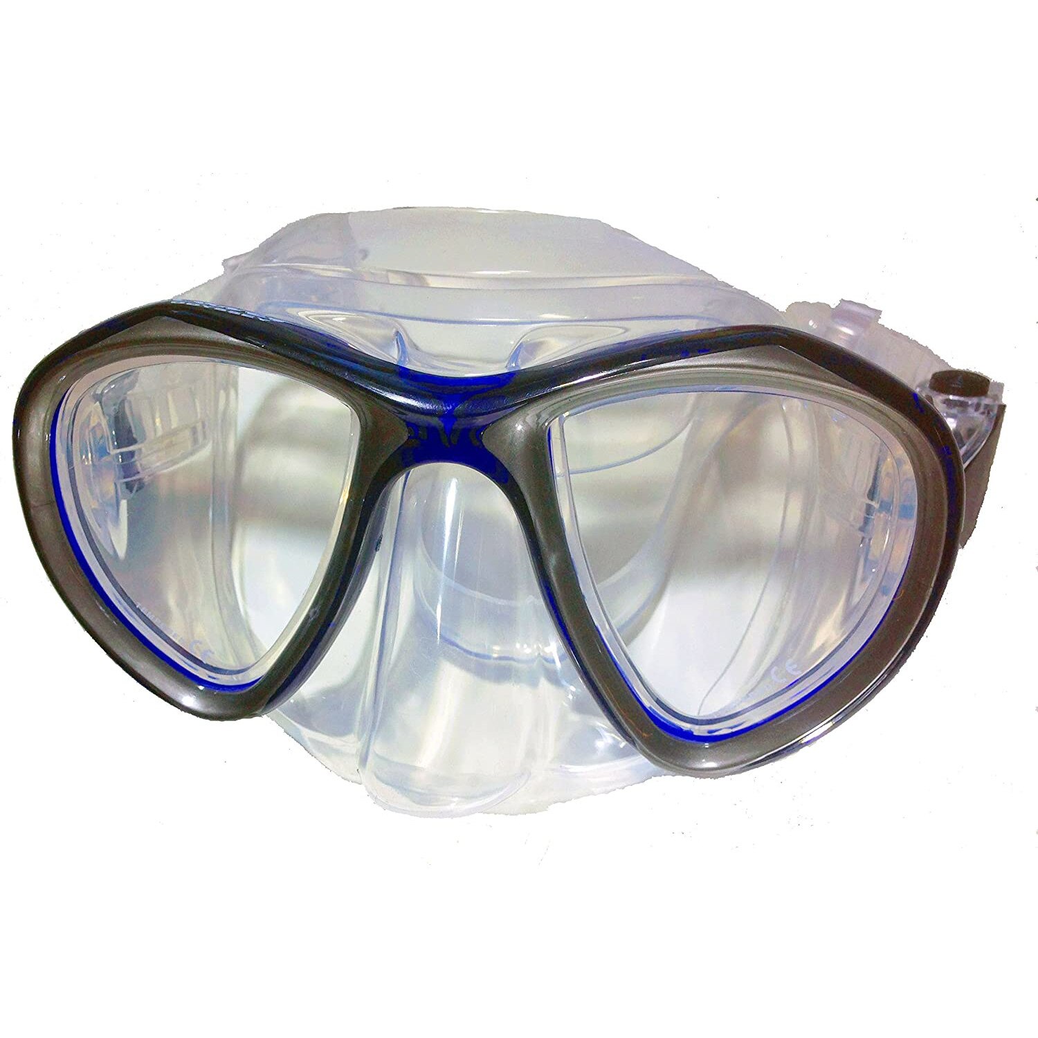 Masca pentru scufundari si snorkeling, BEAVER Odyssey, Albastru - Transparent