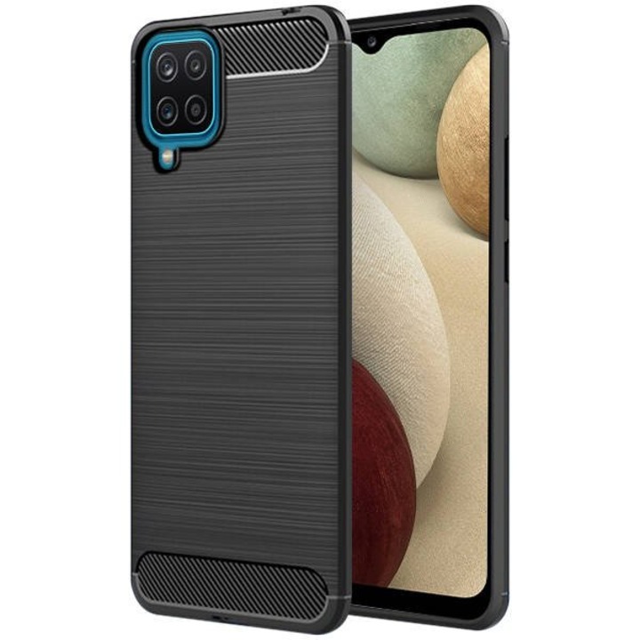 Husa compatibila cu Samsung Galaxy A12 TPU Carbon Neagra
