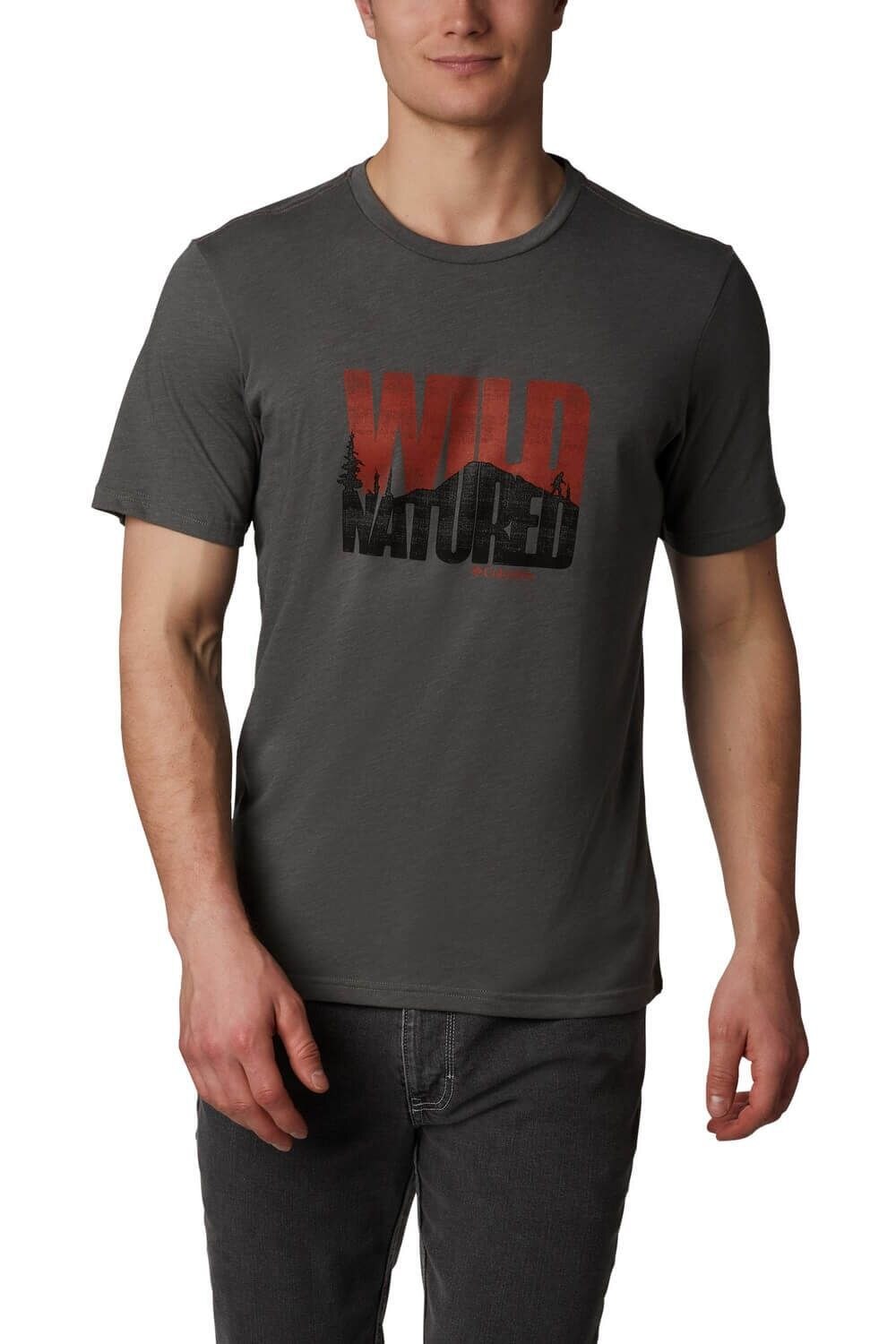 Tricou pentru barbati, Columbia Teihen Trails SS Graphic Tee, Gri, S