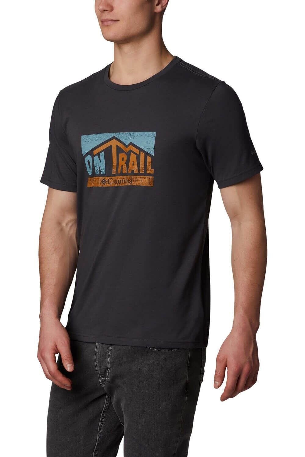 Tricou pentru barbati, Columbia Teihen Trails SS Graphic Tee, Gri, S
