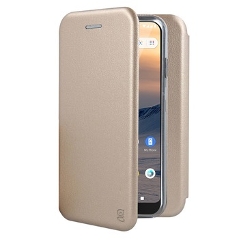 Husa pentru Samsung A22 4G (LTE)- tip carte, inchidere magnetica, Gekko Elegance - Aurie