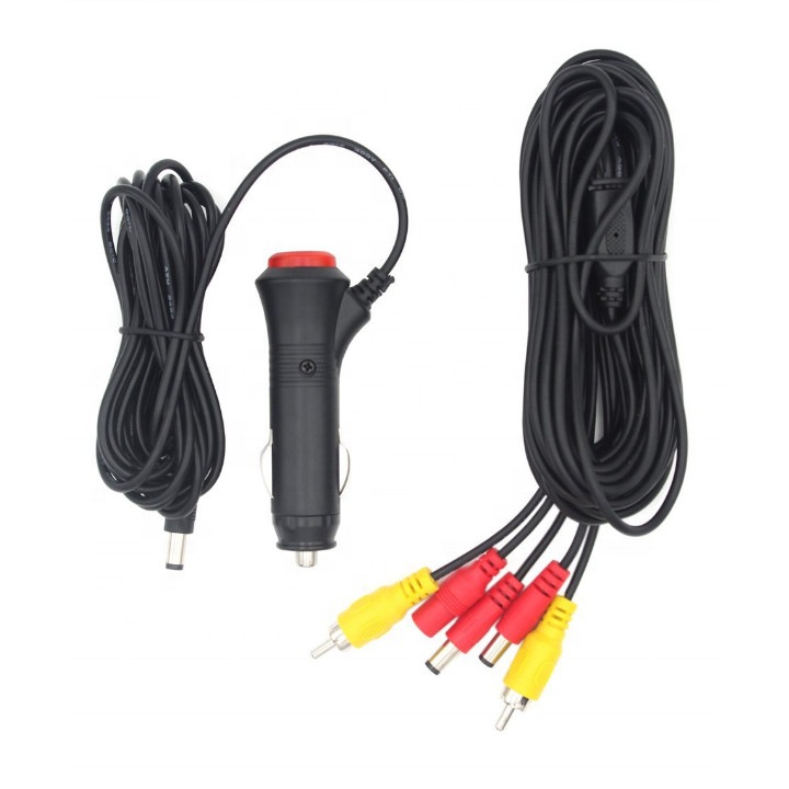 Kit Sursa Bricheta Cu Cablu 7 Mt Rca Video Pentru Camera De Vizualizare Spate Conectati Monitorul Auto La Adaptorul De Bricheta