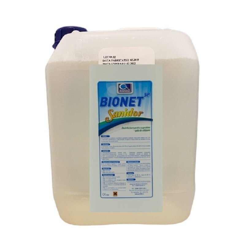 Dezinfectant BionetSP Sanidor, pentru suprafete, 5000 ML